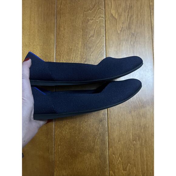 ROTHY’S The Flat Maritime Size 7 Navy Blue Round Toe Ballet Slip On Preppy - Picture 4 of 8